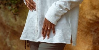 Oversized Cotton Linen Top (white) - nineth closet